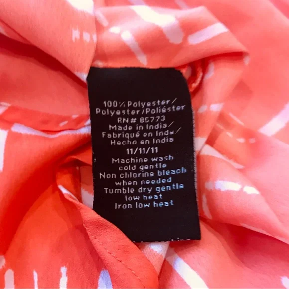 O'Neill 🧡Orange and White Spaghetti Strap Mini Dress Size 11 - Picture 9 of 10